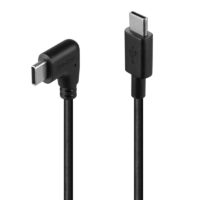 Cable USB 2.0 tipo C acodado 90 grados a la derecha, 1m
