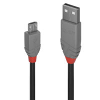 Cable USB 2.0 Type A a Micro-B, 2m, Anthra Line