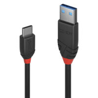 Cable USB 3.2 tipo A a C de 1,5 m, 10 Gbps, línea negra