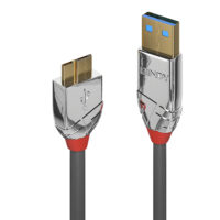 Cable USB 3.2 Tipo A a Micro-B de 1m, 5Gbps, Línea Cromo