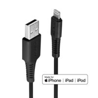 Cable USB-A a Lightning, negro, 3m