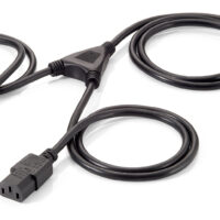 Cable Y de alimentación de alta calidad, Schuko a 2x C13, 1.8m