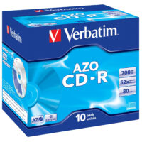 CD-R Verbatim AZO Crystal 52X/ Caja-10uds