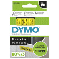 Cinta DYMO D1 12mmx7m - Negro/amarillo