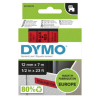 Cinta DYMO D1 12mmx7m - Negro/rojo