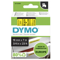 Cinta DYMO D1 19mmx7m - Negro/amarillo