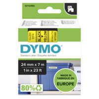Cinta DYMO D1 24mmx7m - Negro/amarillo