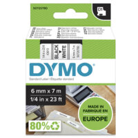 Cinta DYMO D1 6mmx7m - Negro/blanco