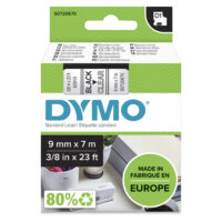 Cinta DYMO D1 9mmx7m - Negro/transparente