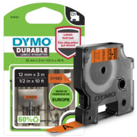 Cinta DYMO D1 Durable 12mmx3m - Negro/Naranja