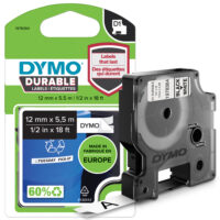 Cinta DYMO D1 Durable 12mmx5,5m - Negro/blanco