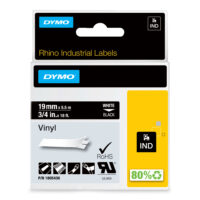 Cinta DYMO ID1-19 vinilo - Negro