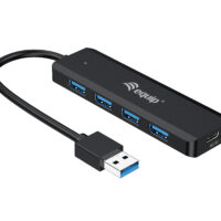 Concentrador USB 3.2 Gen 1 de 4 puertos con adaptador USB-C
