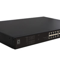 Conmutador PoE Fast Ethernet de 20 puertos, 16 salidas PoE, 2 x Gigabit RJ45, 2 x Gigabit SFP, 802.3at/af PoE, 270 W