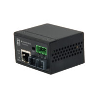 Convertidor de medios industrial Fast Ethernet RJ45 a SC, fibra monomodo, 1310nm, 30km, -40°C a 75°C
