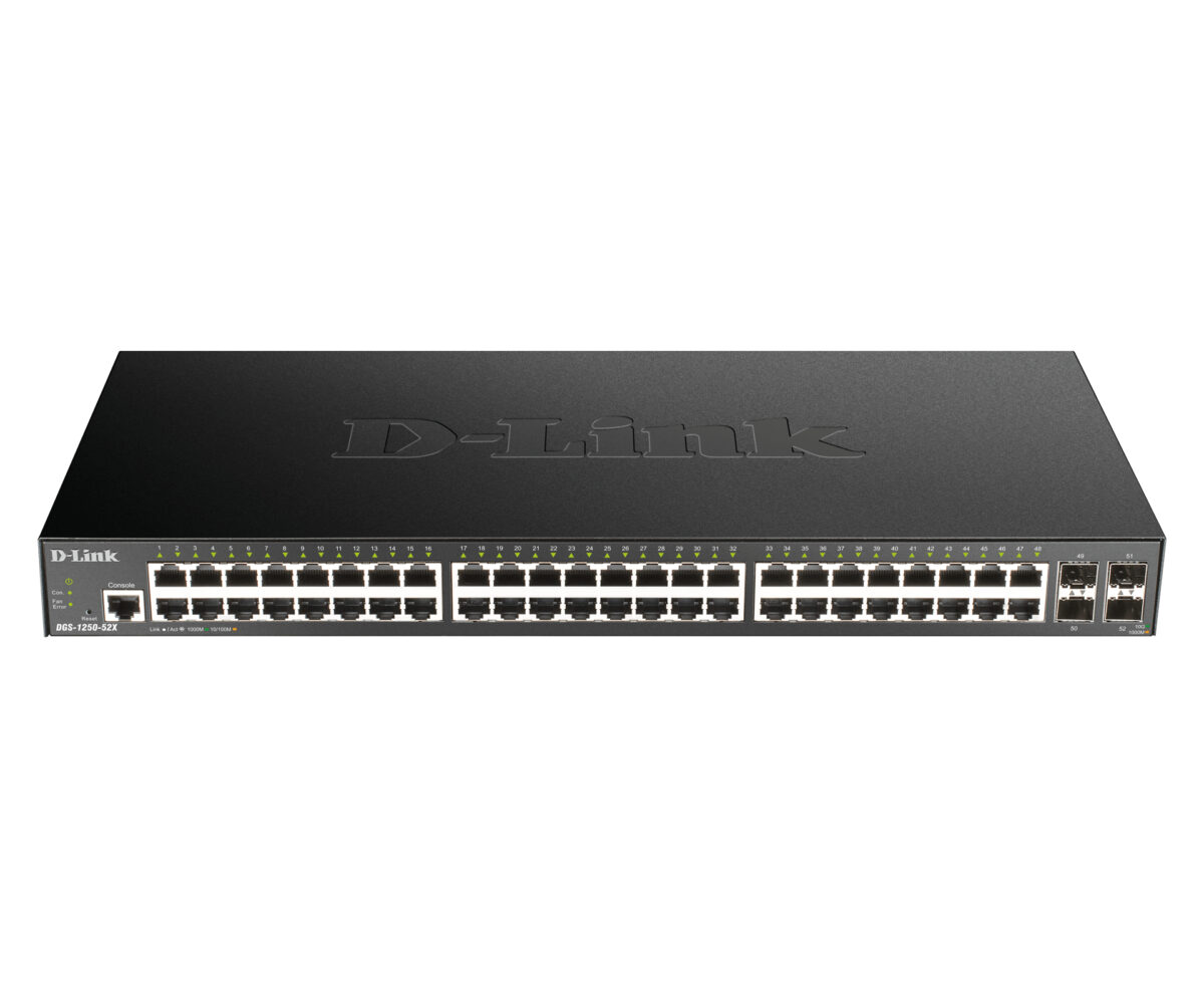 DGS-1250-52X 48-PORT GIGA SMART 4X10G SFP+ DGS-1250-52X 48-PORT GIGA SMART 4X10G SFP+