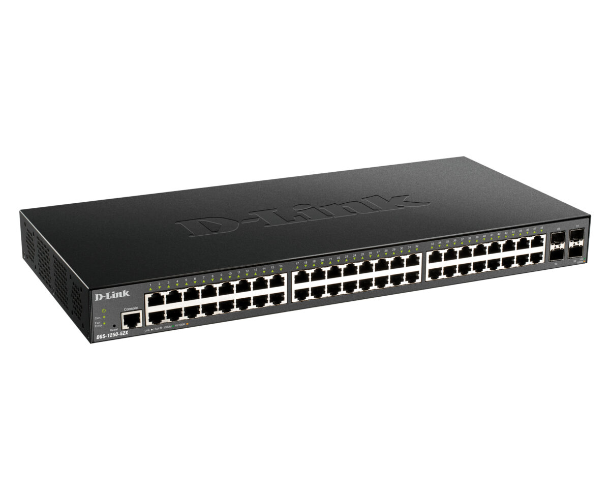 DGS-1250-52X 48-PORT GIGA SMART 4X10G SFP+ DGS-1250-52X 48-PORT GIGA SMART 4X10G SFP+