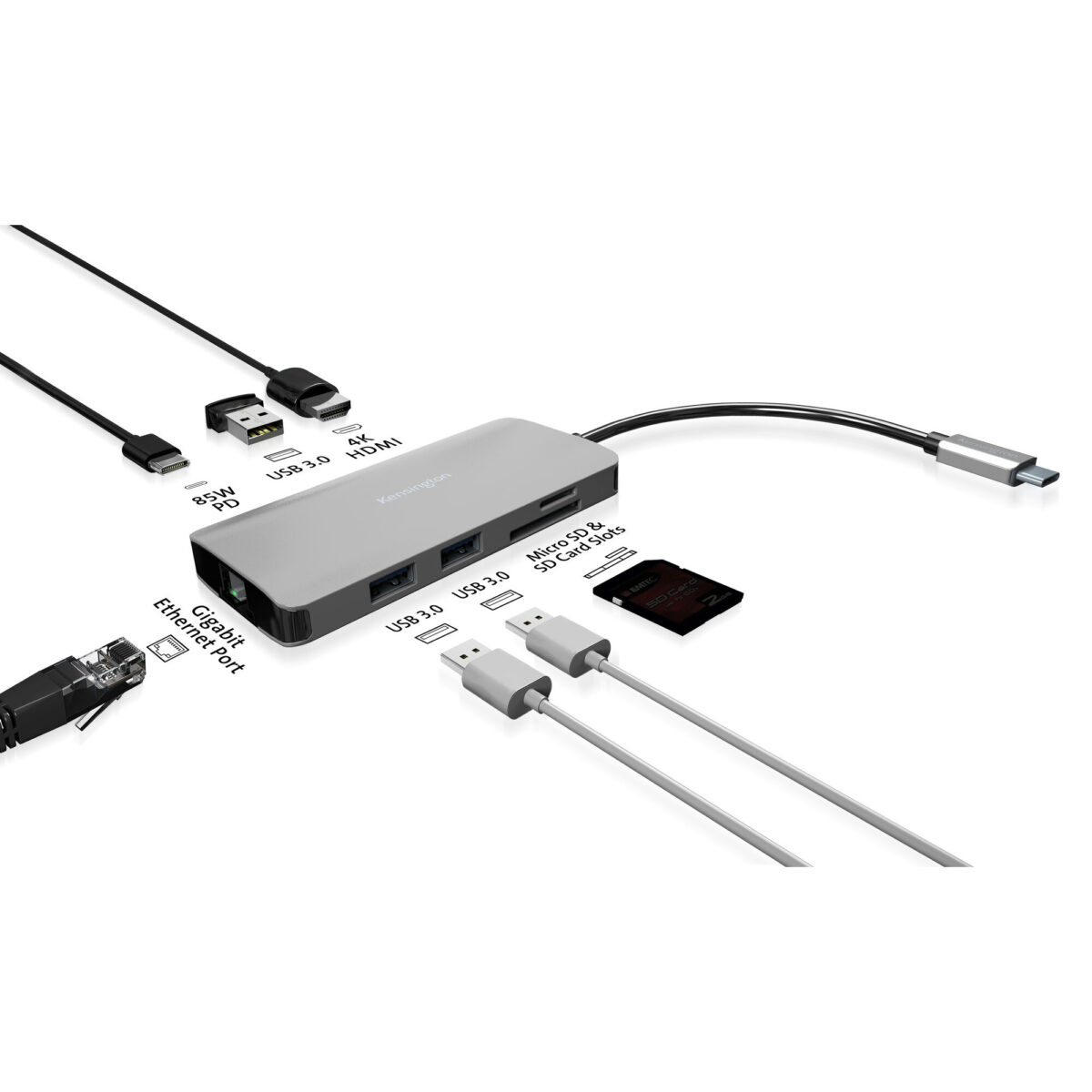 Dock móvil USB-C® sin Driver 8 en 1 UH1400P Dock móvil USB-C® sin Driver 8 en 1 UH1400P