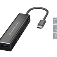 DONN08B - Hub USB 3.2 Gen 1 de 3 puertos con lectores de tarjetas, 3x USB-A, SD, MicroSD/TF