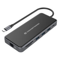DONN15G - 12-en-1 USB 3.2 Gen 1 Docking Station, MST para Windows, 2x HDMI, VGA, USB-C 5Gbps, 2x USB-A 3.0, USB-A 2.0, SD, TF/MicroSD, Audio, GbE, 100