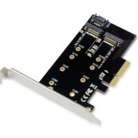 EMRICK04B - Tarjeta PCIe M.2 2 2 en 1, M.2 SATA x 1, M.2 NVMe x 1