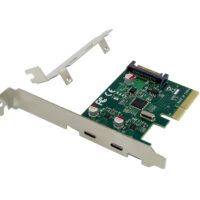 EMRICK07G - Tarjeta PCIe de 2 puertos USB 3.2 Gen 2 Tipo-C