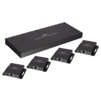 Extensor y divisor Cat.6 HDMI 4K30 de 4 puertos con salida en bucle