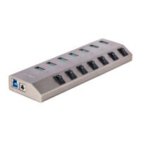 Hub Concentrador USB-C de 7 Puertos con Interruptores