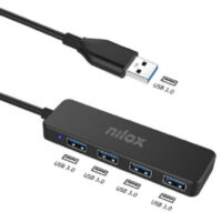 Hub de 4 puertos USB 3.2 Gen1, con salida USB 3.2 Gen1