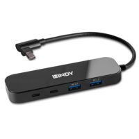 Hub USB 3.2 Gen 2 tipo C de 4 puertos con suministro de energía