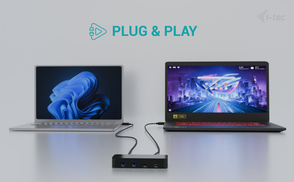 i-tec Universal KVM HUB 2x USB-C + 2x USB-A 3.0 i-tec Universal KVM HUB 2x USB-C + 2x USB-A 3.0