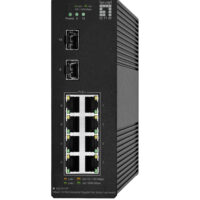 IGS-2110P   Switch Industrial Gigabit PoE Smart Lite de 10 Puertos, 110W, DIN-Rail
