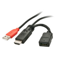 Inyector de alimentación HDMI 1.4 M/F Adaptador con toma USB A