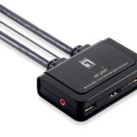 KVM-0290   Conmutador KVM HDMI USB de 2 Puertos con Cable