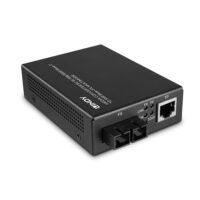 LINDY Convertidor de medios SC 10/100/1000 Base-T a 1000 Base-FX, multimodo