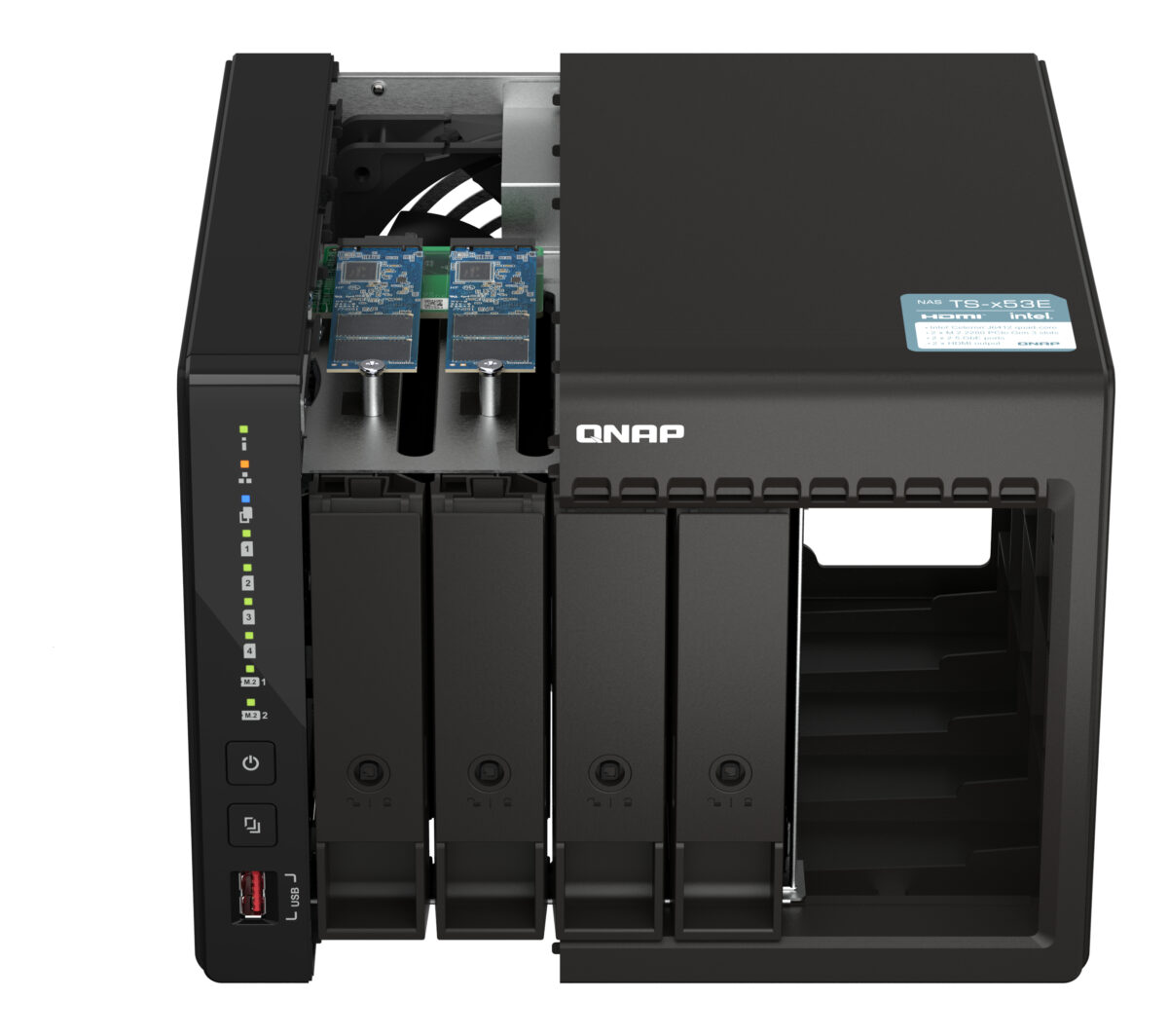 NAS 4 bahías Dos puertos 2,5GbE, 8 GB de RAM y disponibilidad a largo plazo NAS 4 bahías Dos puertos 2,5GbE, 8 GB de RAM y disponibilidad a largo plazo