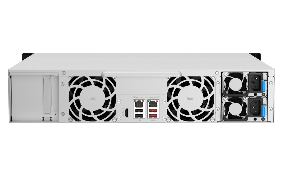 NAS de montaje en rack con procesador Intel® de 4 núcleos, conectividad 2,5GbE de dos puertos y capacidad de expansión PCIe para una transmisión de al NAS de montaje en rack con procesador Intel® de 4 núcleos, conectividad 2,5GbE de dos puertos y capacidad de expansión PCIe para una transmisión de al