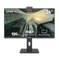NILOX TECH - Monitor Regolabile 24" 120Hz/Full HD/IPS/Webcam