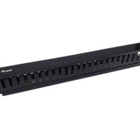 Panel de gestión de cables para montaje en bastidor de 19", negro