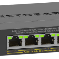 ProSafe Gigabit Ethernet Switch 5 puertos 4 x PoE+ (63W) (Sobremesa) Monitorizaci n VLAN