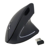 Ratón inalámbrico ergonómico, negro
