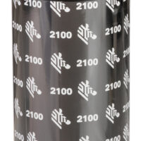 Ribbon Zebra, cinta transferencia termica110mmx450m (4.33inx1476ft), 2100, 12 rollos en caja