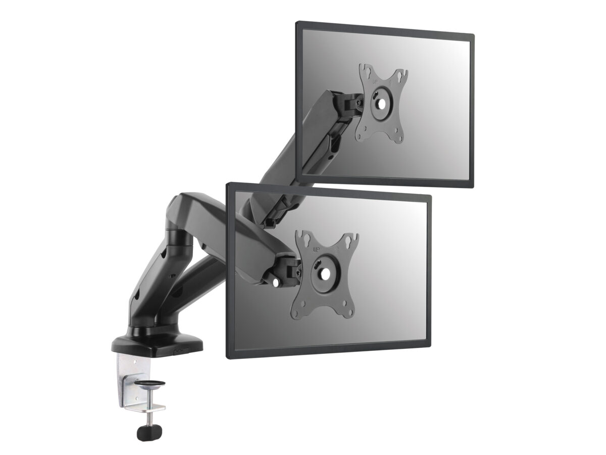 Soporte de sobremesa para dos monitores interactivos de 17"-32"" Soporte de sobremesa para dos monitores interactivos de 17"-32""