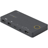 Switch Conmutador de 2 Puertos Híbrido USB-A HDMI y USB-C