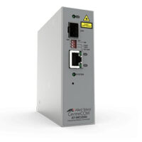 TAA, 10/100/1000T to 100X/1000X SFP Industrial Temp Gigabit Media Converter