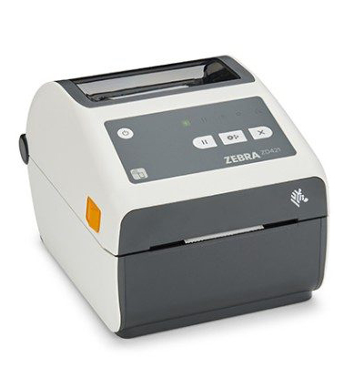 Thermal Transfer Cartridge Printer ZD421, Healthcare; 203 dpi, USB, USB Host, Ethernet, BTLE5, EU and UK Cords, Swiss Font, EZPL Thermal Transfer Cartridge Printer ZD421, Healthcare; 203 dpi, USB, USB Host, Ethernet, BTLE5, EU and UK Cords, Swiss Font, EZPL