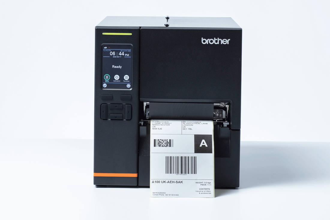 TJ4021TN Impresora industrial de etiquetas de transferencia térmica y tecnología térmica directa con una resolución de 203ppp y pantalla táctil. Tarje