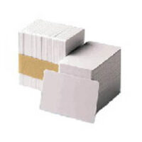 Zebra tarjetas blancas PVC, 30 mil low coercivity banda magnetica stripe (500 cards) LoCo 104523-112