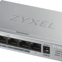 Zyxel GS1005-HP, 5 Puertos Gigabit PoE+ unmanaged desktop Switch, 4 x PoE, 60 Watt