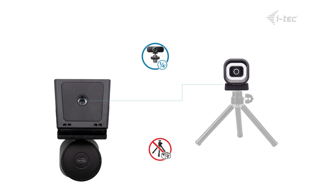 i-tec SOLOMON 700 STREAM 4K Webcam with Ring Light i-tec SOLOMON 700 STREAM 4K Webcam with Ring Light